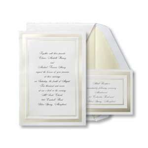 Pearl Embossed Frame Elegant Wedding Invitation Health 