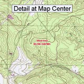  USGS Topographic Quadrangle Map   West End, North Carolina 
