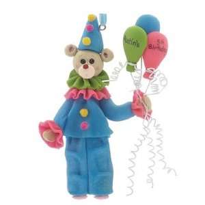  Personalized Clown Bear Christmas Ornament