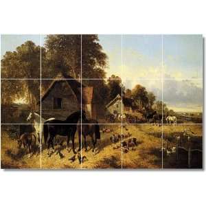 John Frederick Herring Horses Kitchen Tile Mural 30  24x40 using (15 