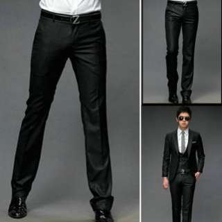 Luxury Mens Casual Pleated Skinny Comfort Casual Work Pants CN SZ M/L 