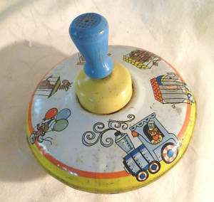Old, Vintage Toy Ohio Art Spinning Top 8 x 5 1/4 Train  