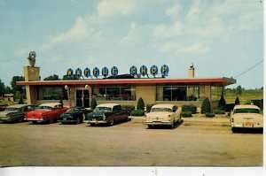 1950s CARS SCHEREVILLE INDIANA SAUZER WAFFLE HOUSE IND  