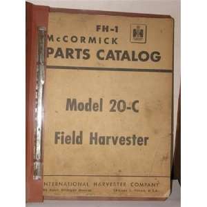   20  C Field Harvester parts catalog International harvester Books
