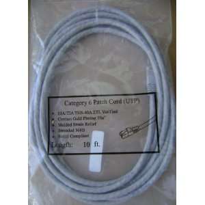 10ft GRAY Cat6 Category 6 Molded Snagless RJ45 Ethernet Network Patch 