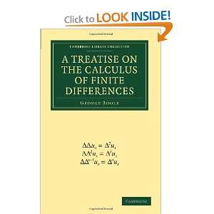   of Finite Differences (Cambridge Library Collection   Mathematics