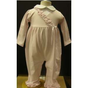    Peruvian pima Baby Girl outfit with ruffle across   9m: Baby