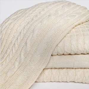  Bundle 81 Organic Cotton Fisherman Cable Blanket in 