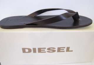 Diesel Shoes Steven Flip Flops Sandals Designer Coffee Bean Brown Men 