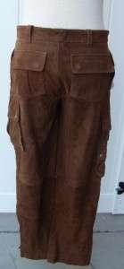 Ralph Lauren mens Polo suede leather pants 32 R 32R nwt  