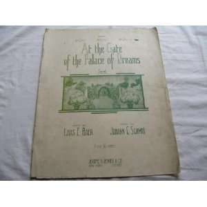  GATE OF THE PALACE OF DREAMS 1912 SHEET MUSIC FOLDER 401 SHEET MUSIC 