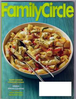 FAMILY CIRCLE MARCH 2012 SLOW COOKER RECIPES COMFORT FOODS RESILIENT 