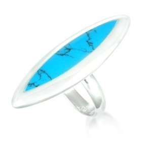  Sterling Silver Turquoise Ring   Size 7 