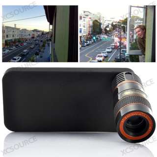 Fish eye Lens + 8x Zoom Telescope Lens + Tripod + Case For iPhone 4 4G 