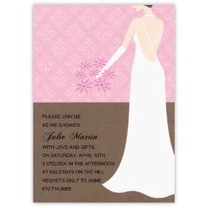  Bridal and Wedding Shower Invitations   Wedding Gown Beauty Shower 