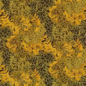 Honeystone Hill Olive quilt fabric, Blank Quilting, marbled with gold 