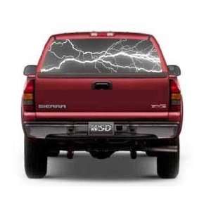 View Thru Electric Lightning Window Graphic   29 h x 66 w (Large SUV 