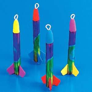  Metallic Foam Rocket Flyers (1 dz) Toys & Games