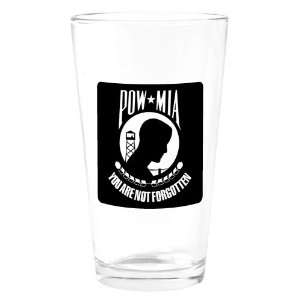   Pint Drinking Glass POWMIA You Are Not Forgotten Flag: Everything Else