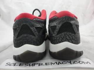 2003 Nike Air Jordan XI 11 Retro Low i v BLACK RED 11.5  