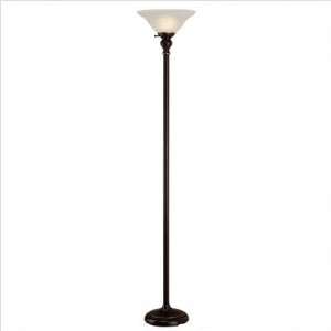  Home Source LMP4243 Torchiere Lamp in Black and Gold