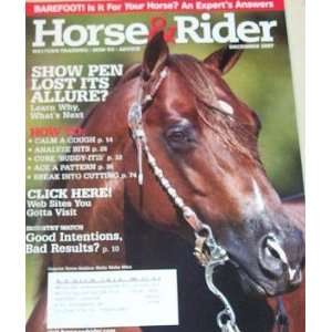  Horse & Rider Magazine December 2007 (Single Back Issue) Horse 