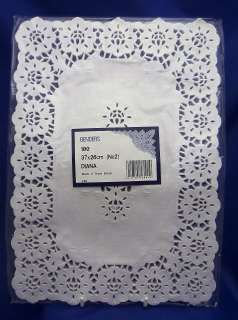   10 WHITE PAPER PARTY/WEDDING DOILIES PLACEMAT TRAY LINERS  