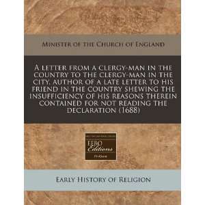  A letter from a clergy man in the country to the clergy 