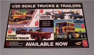 AMT POSTER 17X11 COLOR TRUCKS & TRAILERS of 2009 NEW  