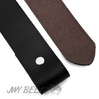 MENS Black Genuine Leather Belt Change Buckles vr000  