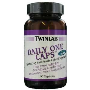  TwinLab Multi Vitamins & Minerals Daily One with Iron 90 