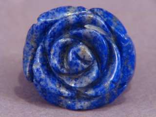Ring Lapis Lazuli 1 Carved Rose SZ 11 8926  