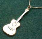 New Sterling Silver Martin Acoustic Guitar on Necklace