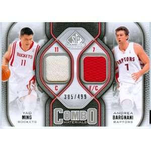 com 2009 SP Game Used Authentic Yao Ming & Andrea Bargnani Dual Game 