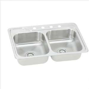   Self Rimming Double Bowl Sink Set (3 Pieces) Configuration One Hole