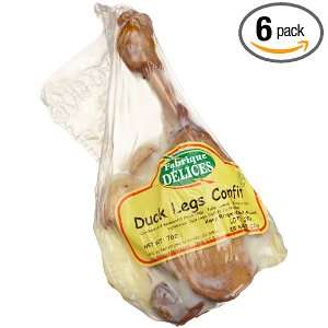 Fabrique Delices Duck Legs Confit (1 Leg), 7 Ounce Packages (Pack of 6 