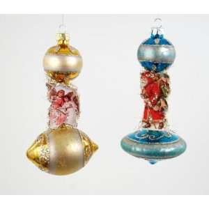  Vintage style Angel & Santa Christmas Ornaments NEW