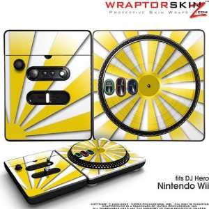 DJ Hero Skin Rising Sun Yellow fits Nintendo Wii DJ Heros (DJ HERO NOT 