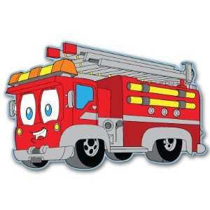 Firehouse Tales Red firetruck sticker decal 5 x 3