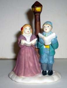 Christmas Carolers Under Lamp Post, Porcelain Figurine  