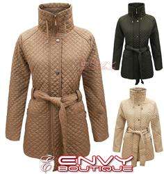 WOMENS LADIES MILITARY HOODED PADDED QUILTED PARKA JACKET COAT SIZE 10 