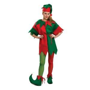  Womens Green & Red Elf Tights Size Medium 