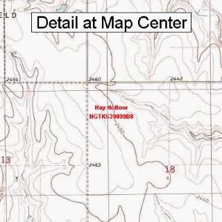 USGS Topographic Quadrangle Map   Hay Hollow, Kansas (Folded 