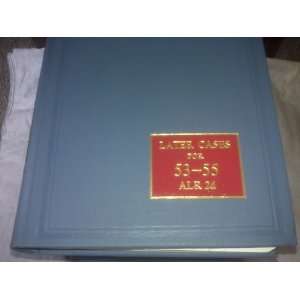 American Law Reports Second Series ALR 2d Later Case Service 