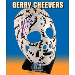 Gerry Cheevers Autographed/Hand Signed Boston Bruins Mini Mask:  