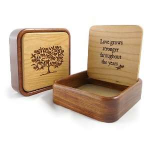  Love Grows Stronger Engraved Keepsake/Jewelry Box, 4.5 
