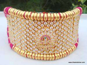   ANTIQUE SOLID 22 CT GOLD ARMLET BRACELET BANGLE RAJASTHAN INDIA  