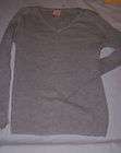 Ladies Faded Glory grey v neck knit top size S (4/6)