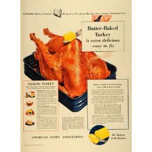 1942 Ad American Dairy Association Butter Thanksgiving Turkey Holiday 