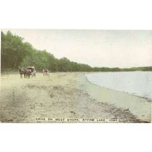   Postcard Drive on West Shore   Storm Lake Iowa 